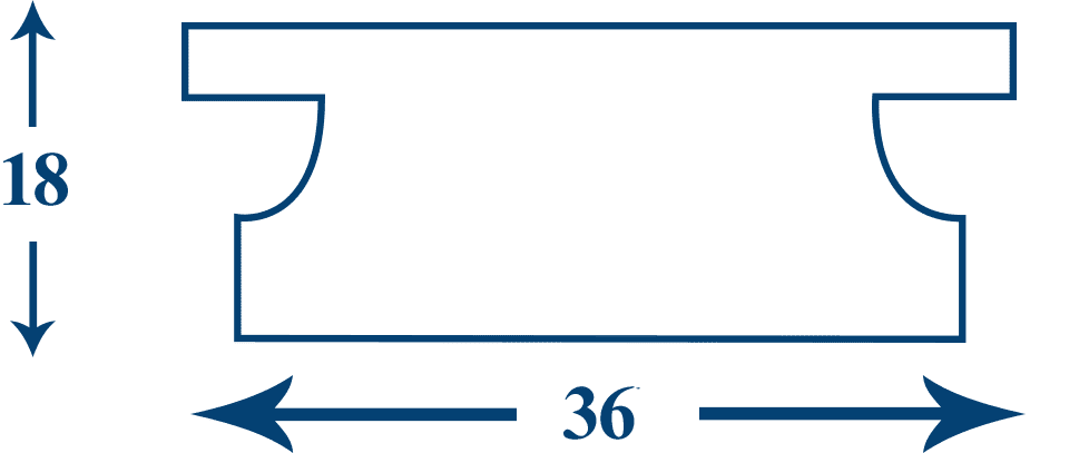 36 x 18 x 04