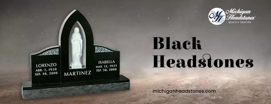 black headstones
