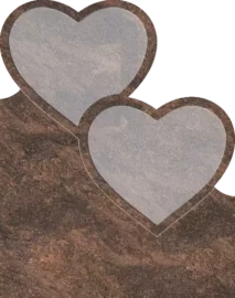 MH Stacked Heart Rustic Brown