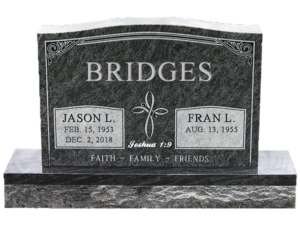 A headstone made of granite.